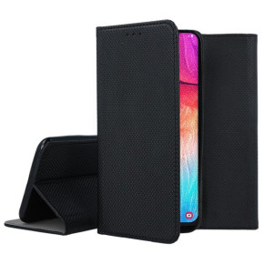Кожен калъф тефтер и стойка Magnetic FLEXI Book Style за Samsung Galaxy A50 A505F черен